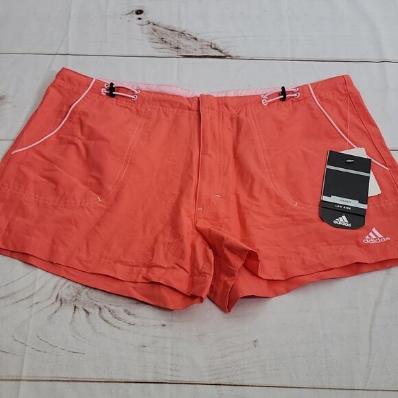 𝅺womens Adidas Retro Y2K New Low Rise Melon Urban Shorts size Large - Picture 1 of 8
